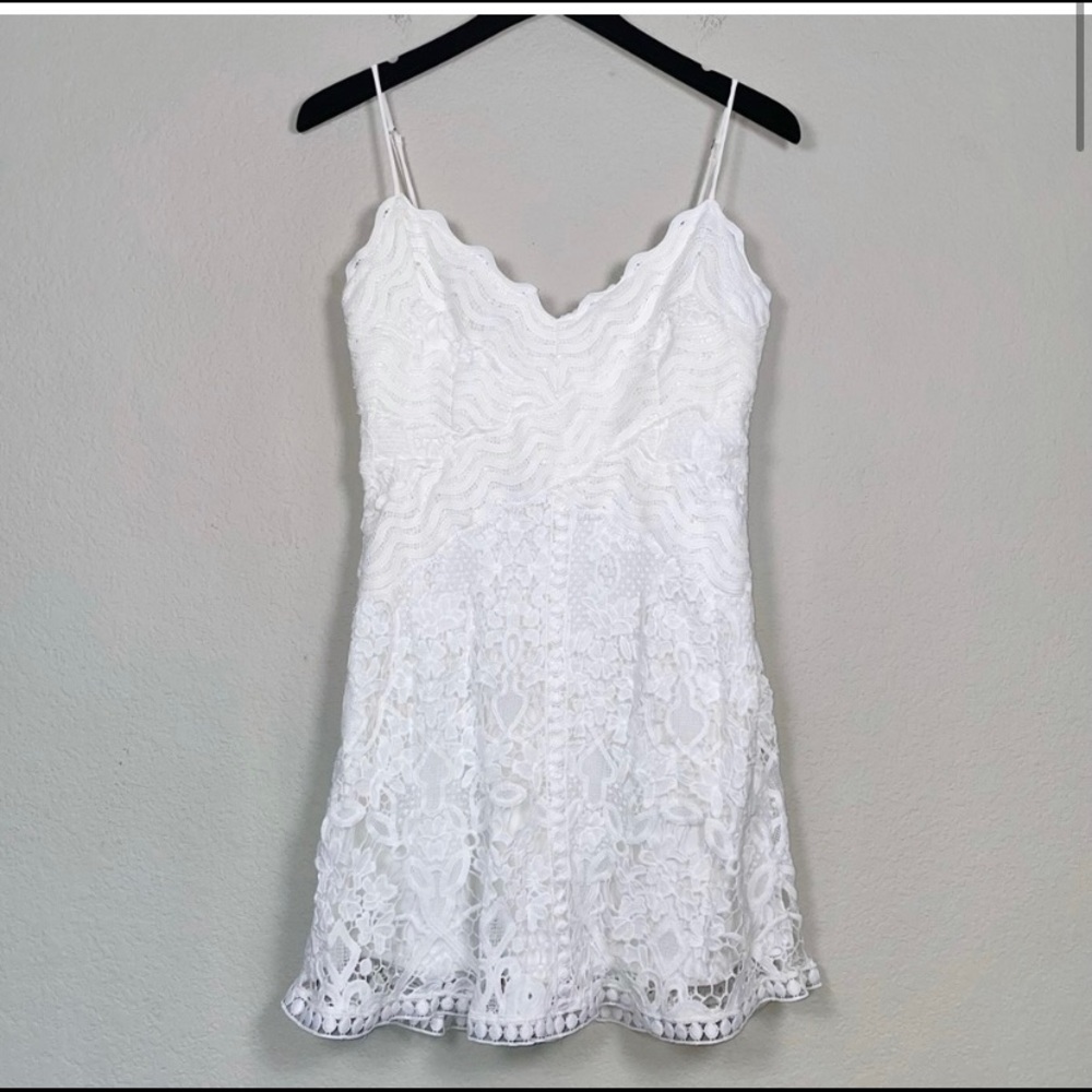 Short White Lace dress, great for graduation or bride